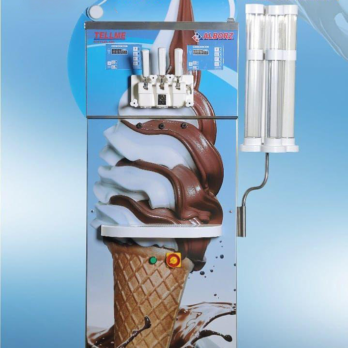 دستگاه بستنی ساز قیفی لبه رنگی البرز ماشین